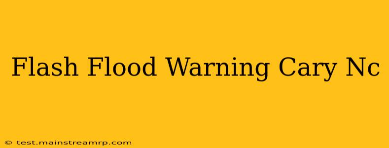 Flash Flood Warning Cary Nc