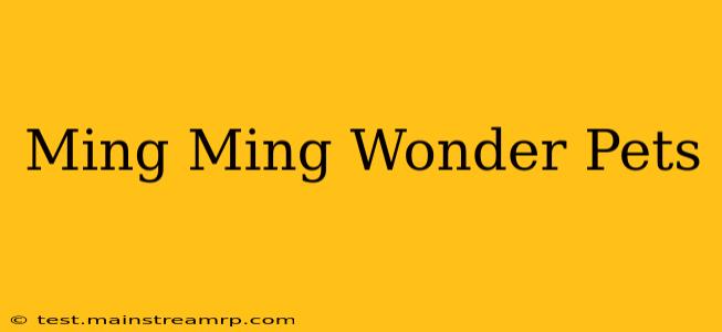 Ming Ming Wonder Pets