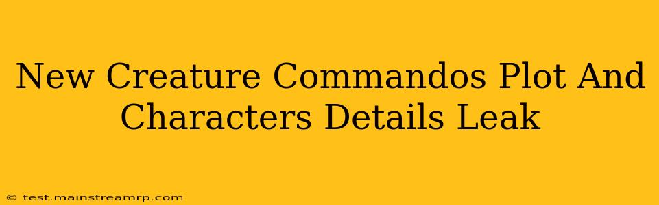 New Creature Commandos Plot And Characters Details Leak